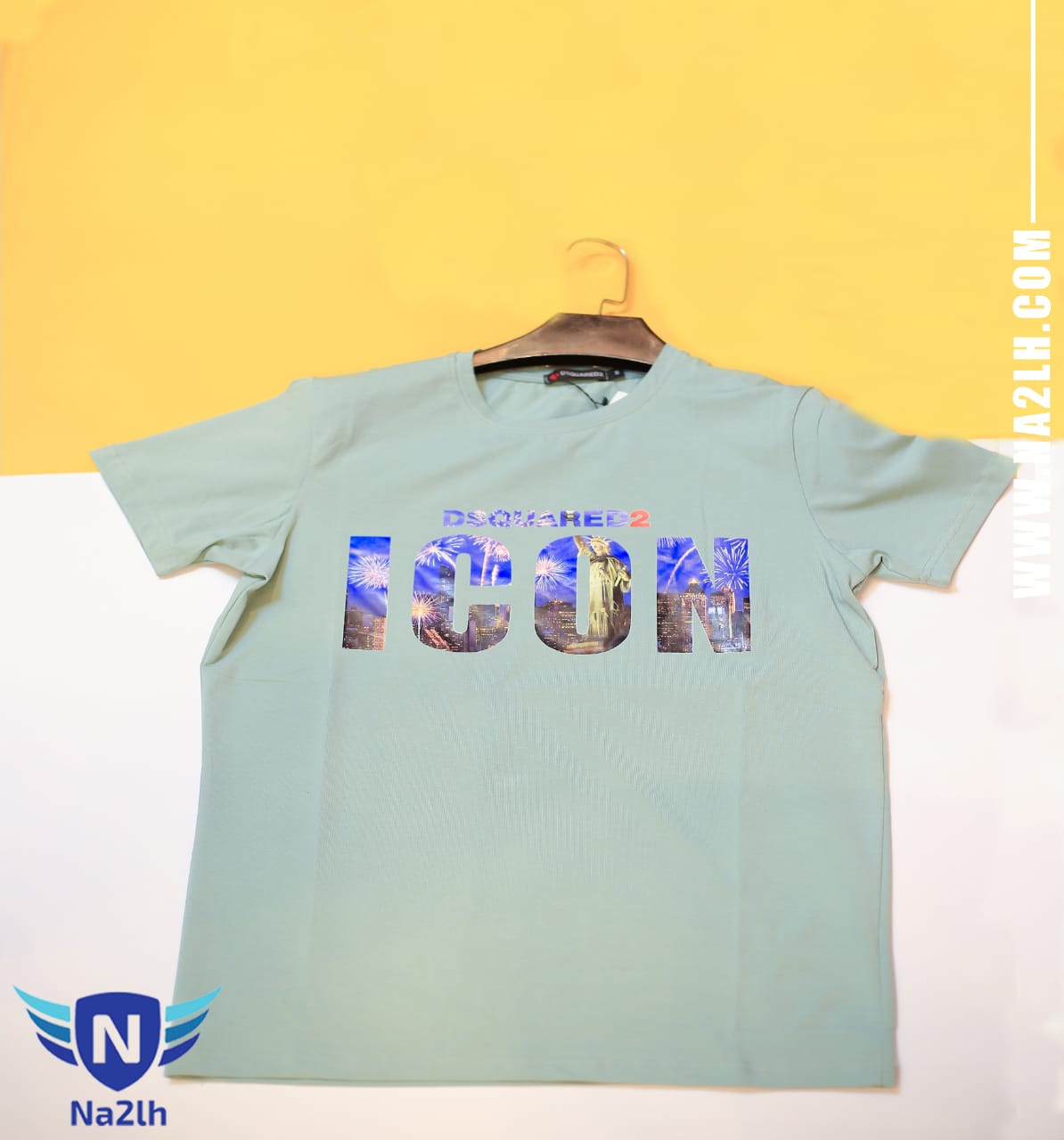 تيشرت قطن برقبة دائرية